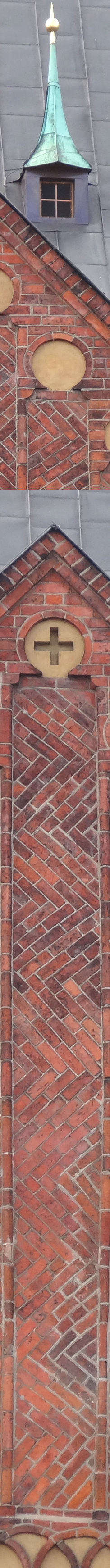 Rigaer Dom - Mauerwerk in einem Giebel