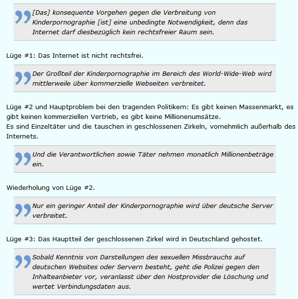 Die Lügen der Zensursula