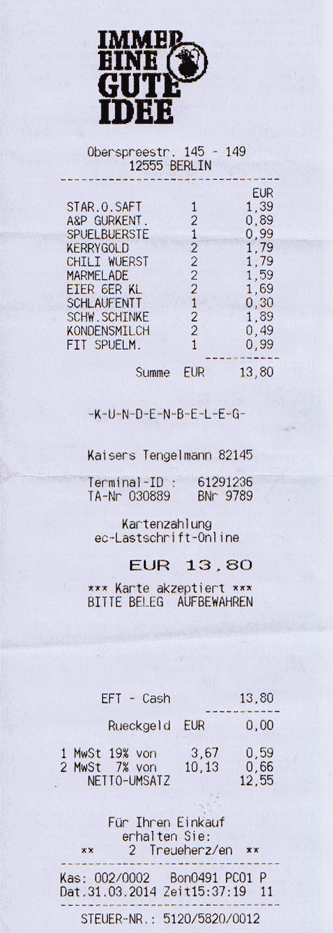 Kassenzettel