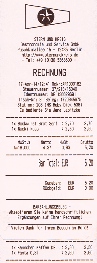 Stern und Kreis Rechnung