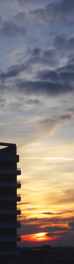 Sunset Berlin, 27. April 2014, Azimut 294°