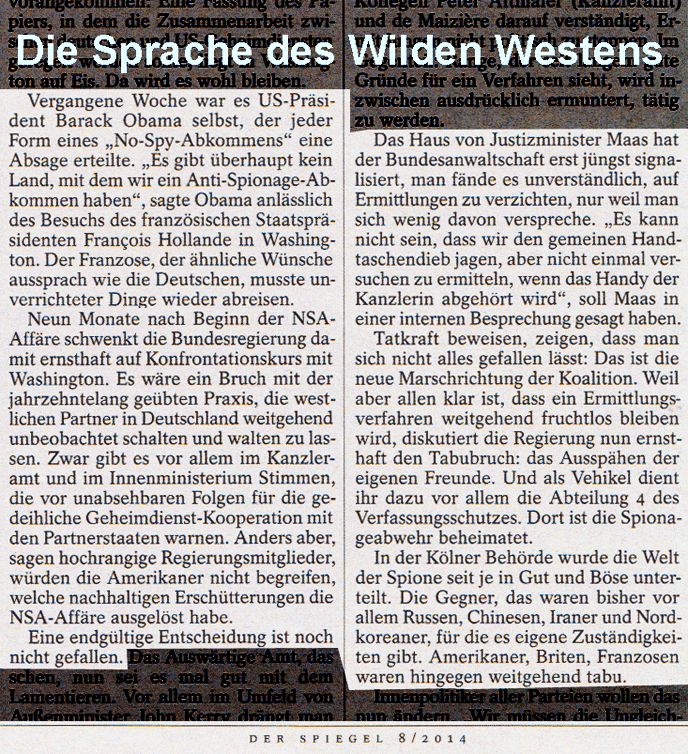 No Spy Abkommen USA