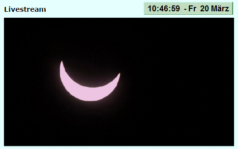 Sonnenfinsternis - Maximum in Berlin