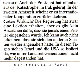 Interview mit Ex-Präsident Carter