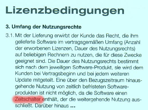 Quicken Lexware Lizenzbedingungen
