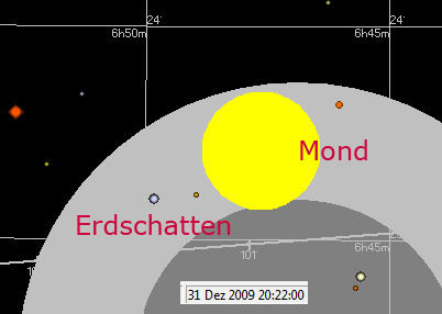 Mondfinsternis am 31.12.2009