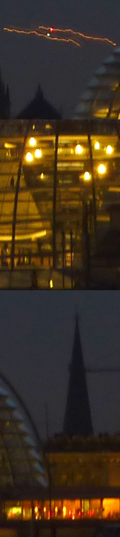 Flugzeug startet über Reichstag