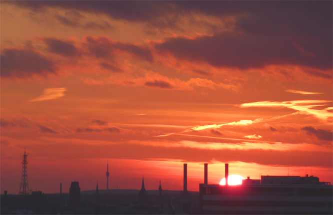 Sunset am 03. Februar 2010, 16:54