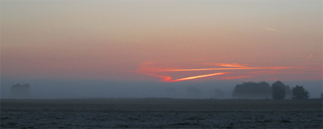 Morgenfrost vor Sonnenaufgang